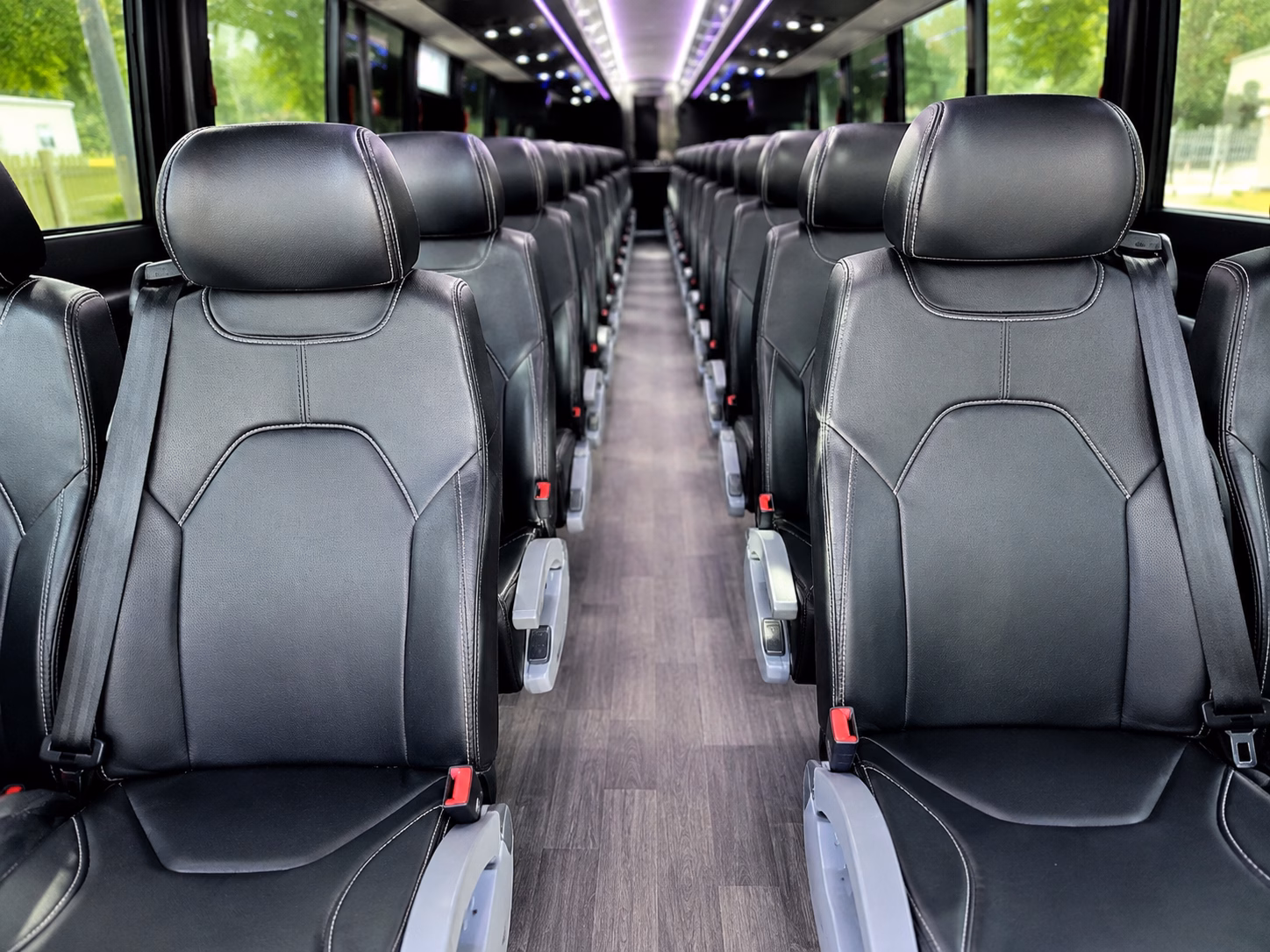 tempe charter bus rental interior