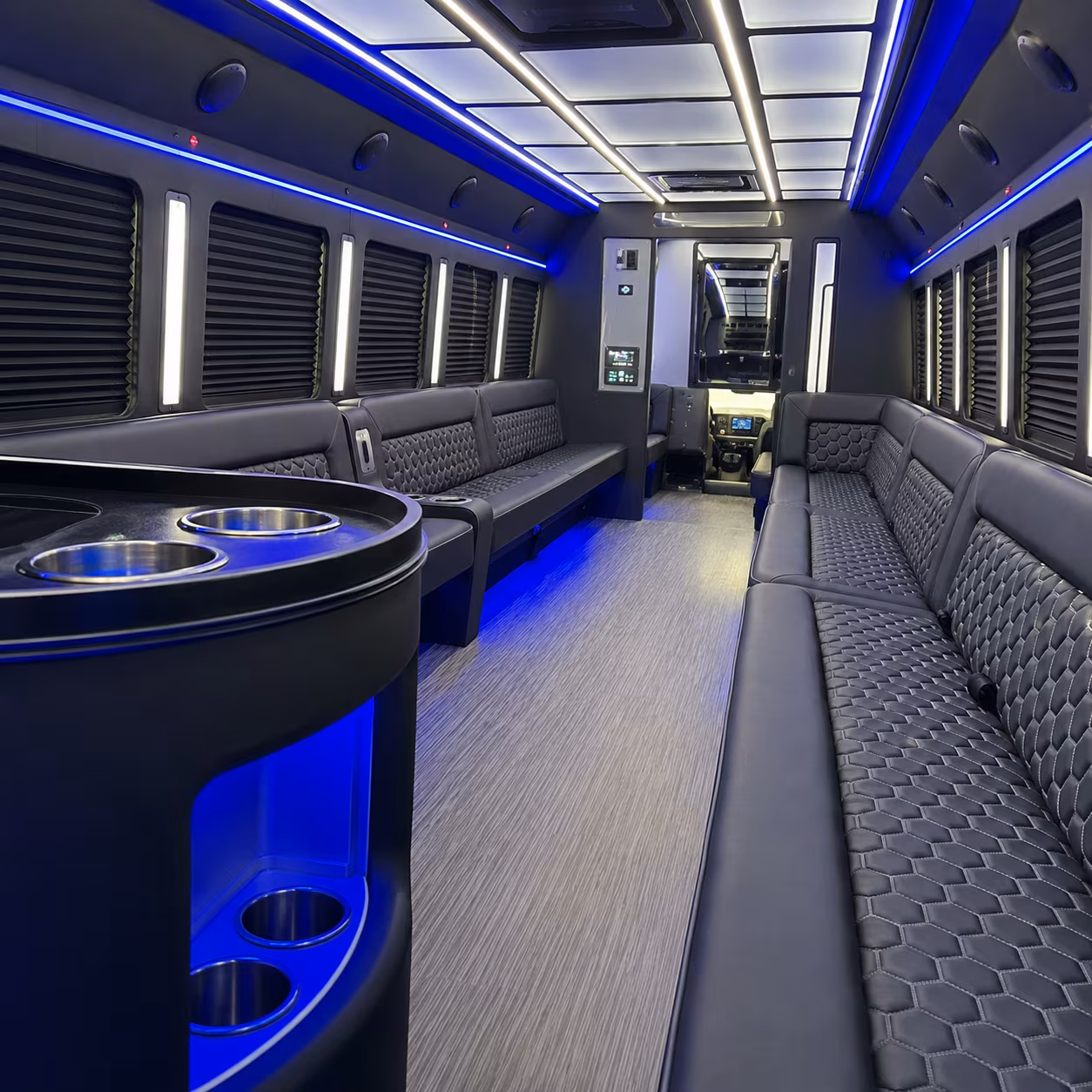 tempe party bus rental interior